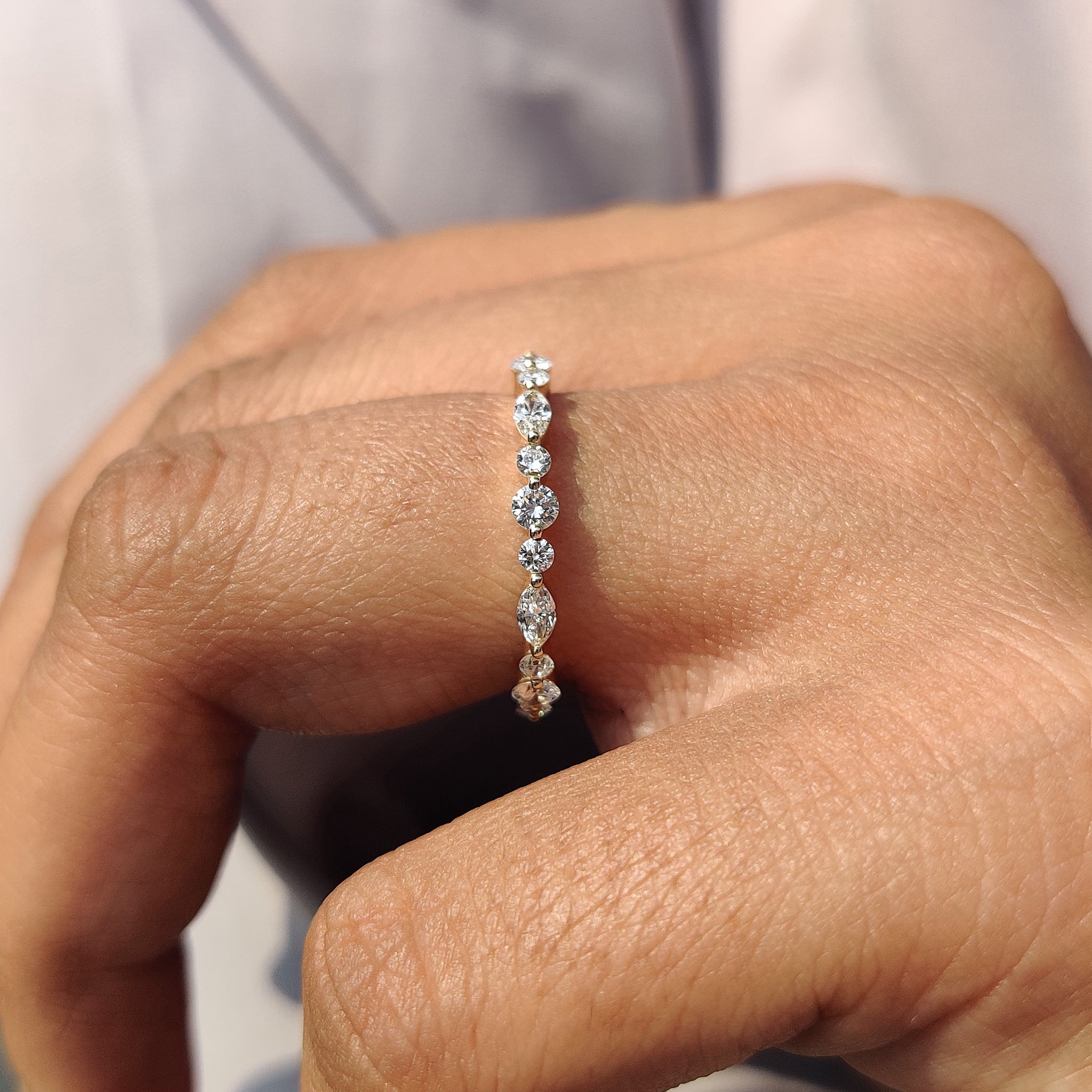 Marquise Wedding Band Set – Shared Prong Setting