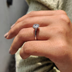 White Gold Round Cut Engagement Ring
