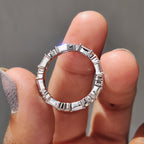Moissanite Baguette Band In Full Eternity Style