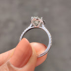 Oval Diamond Ring with Halo Style
