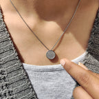 Lab Grown Round Diamond Cluster Pendant