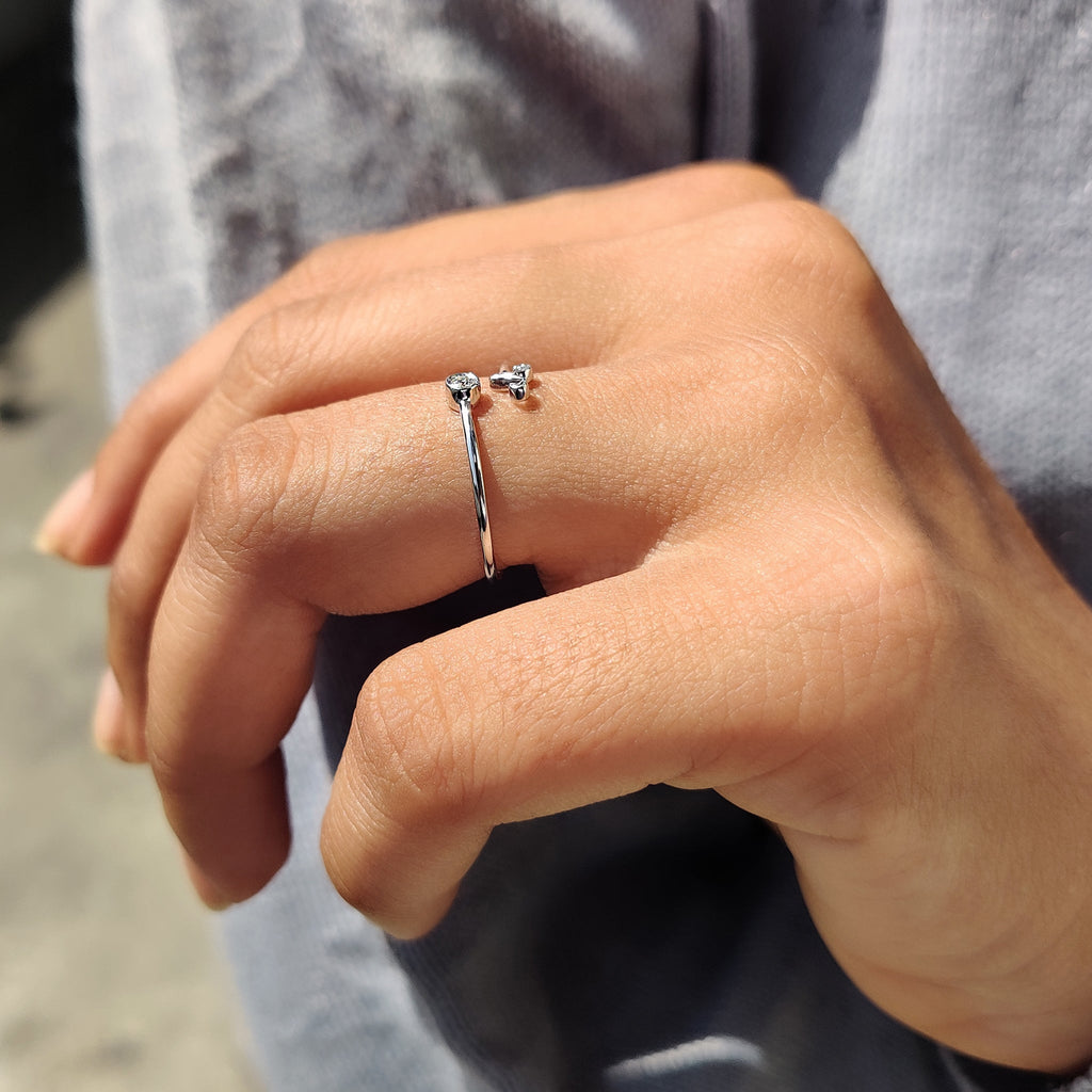 Round Moissanite Band With Aries Zodiac Symbol