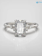 2ct radiant cut lab grown diamond Solitaire Engagement Rings DisneyValley