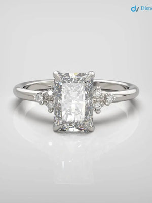2ct radiant cut lab grown diamond Solitaire Engagement Rings DisneyValley