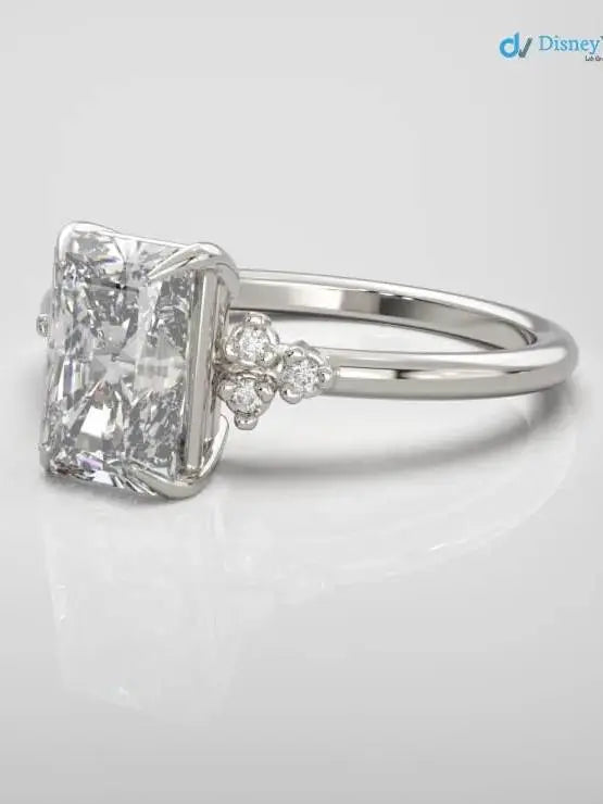 2ct radiant cut lab grown diamond Solitaire Engagement Rings DisneyValley
