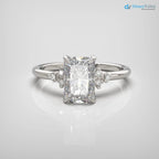 2ct radiant cut lab grown diamond Solitaire Engagement Rings DisneyValley