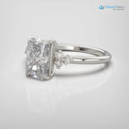 2ct radiant cut lab grown diamond Solitaire Engagement Rings DisneyValley