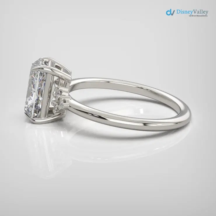 2ct radiant cut lab grown diamond Solitaire Engagement Rings DisneyValley
