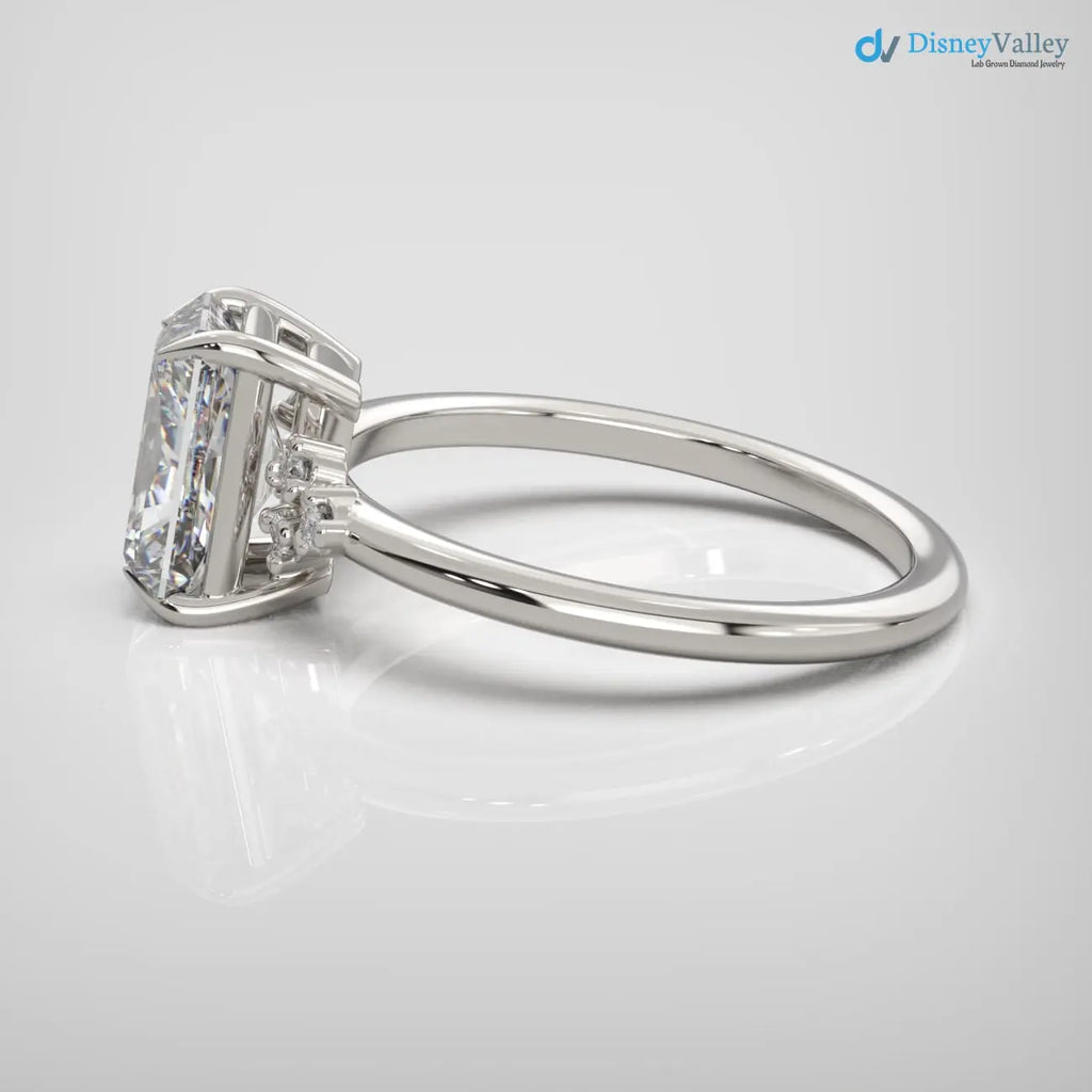 2ct radiant cut lab grown diamond Solitaire Engagement Rings DisneyValley