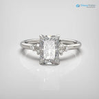 2ct radiant cut lab grown diamond Solitaire Engagement Rings DisneyValley