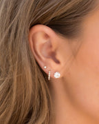 Round Cut Single Point Prong Diamond Studs