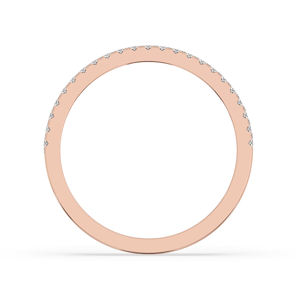 Round Diamond Eternity Band with Two Rows Image secondaire du produit