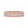 Channel Set Wedding Band with Round Diamond
