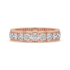 Channel Set Wedding Band with Round Diamond