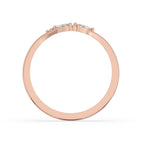 Marquise Diamond Wedding Band – V Shape Style