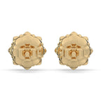 Flower Earrings With Round Cut