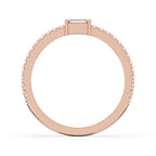 Baguette Diamond East West Engagement Ring