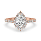 Pear Shaped Engagement Ring In Elegant Prong Setting