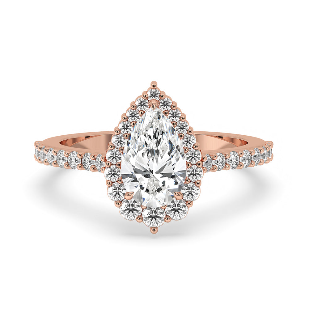 Pear Shaped Engagement Ring In Elegant Prong Setting