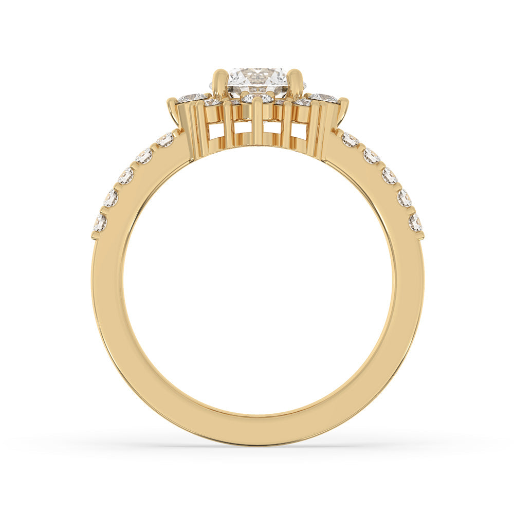 Round Halo Engagement Ring