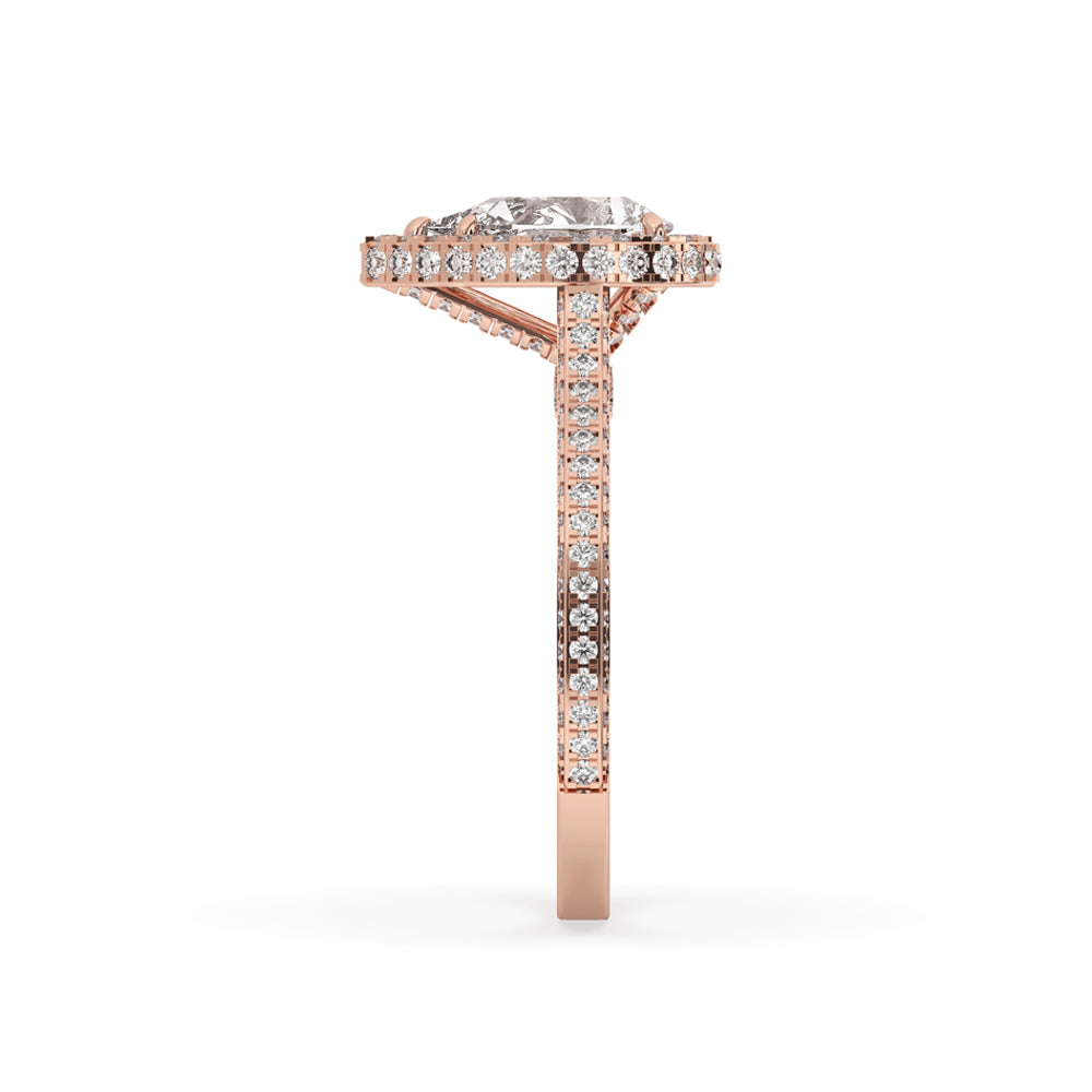 Pear Halo Engagement Ring