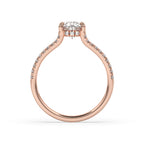 Hidden Halo Oval Engagement Ring