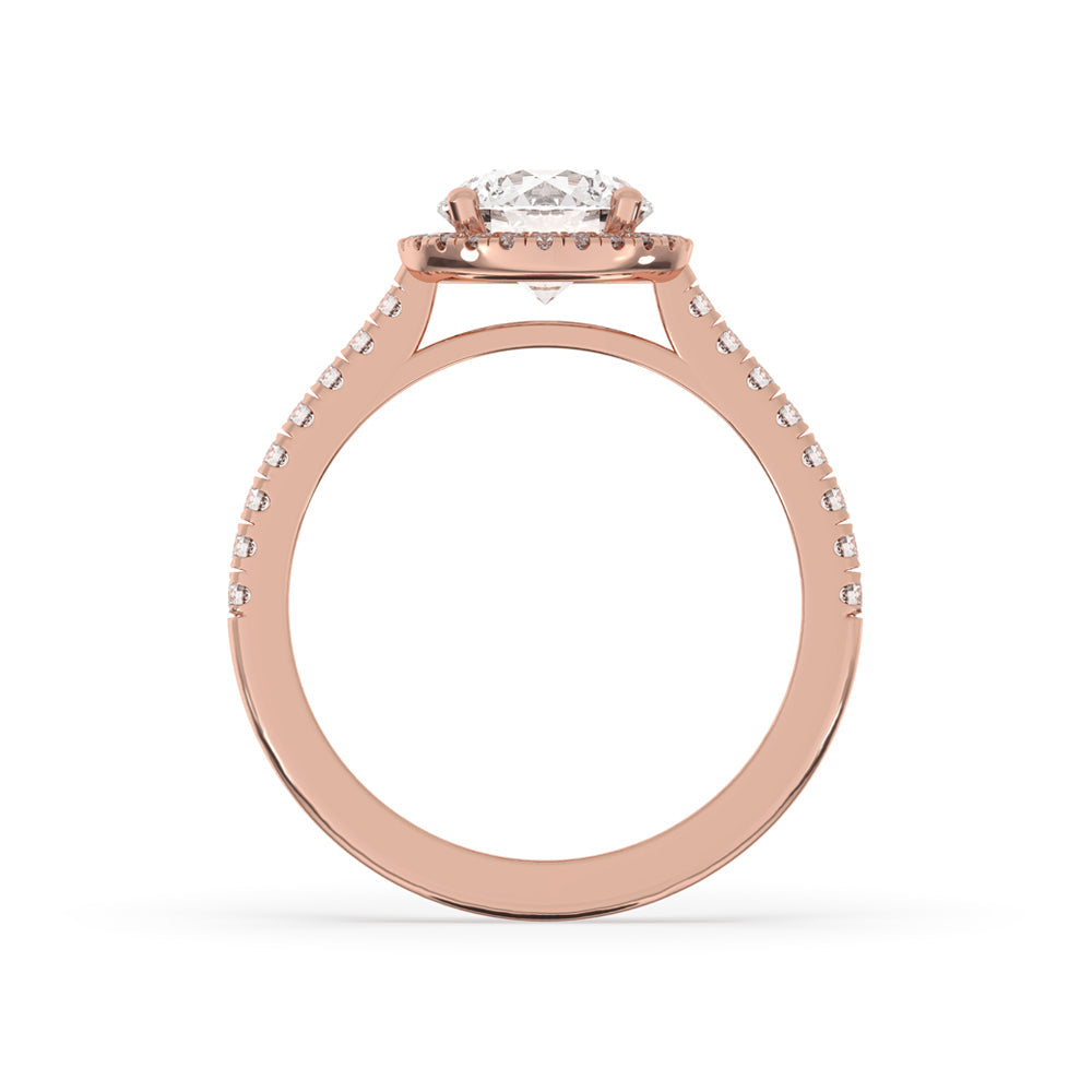 2 Carat Round Cut Diamond Ring in Cathedral Setting