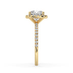 2 Carat Cushion Cut Diamond Ring With Pave Band
