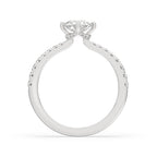Round Cut Pave Diamond Ring