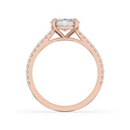 Oval Cut Diamond Ring With East West Setting
