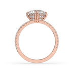 Hidden Halo Engagement Ring with Sparkling Round Diamond