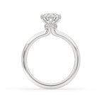 Six Prong Engagement Ring With Knife Edge Band