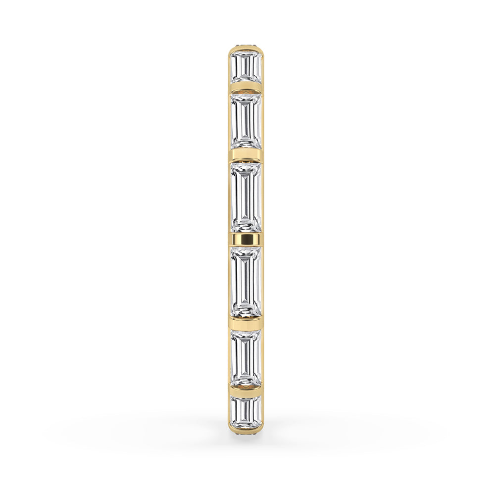 Baguette Diamond Wedding Band - Bar Setting
