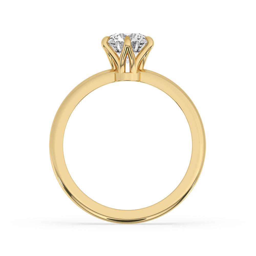 Round Diamond Solitaire 6 prong engagement ring Secondary image
