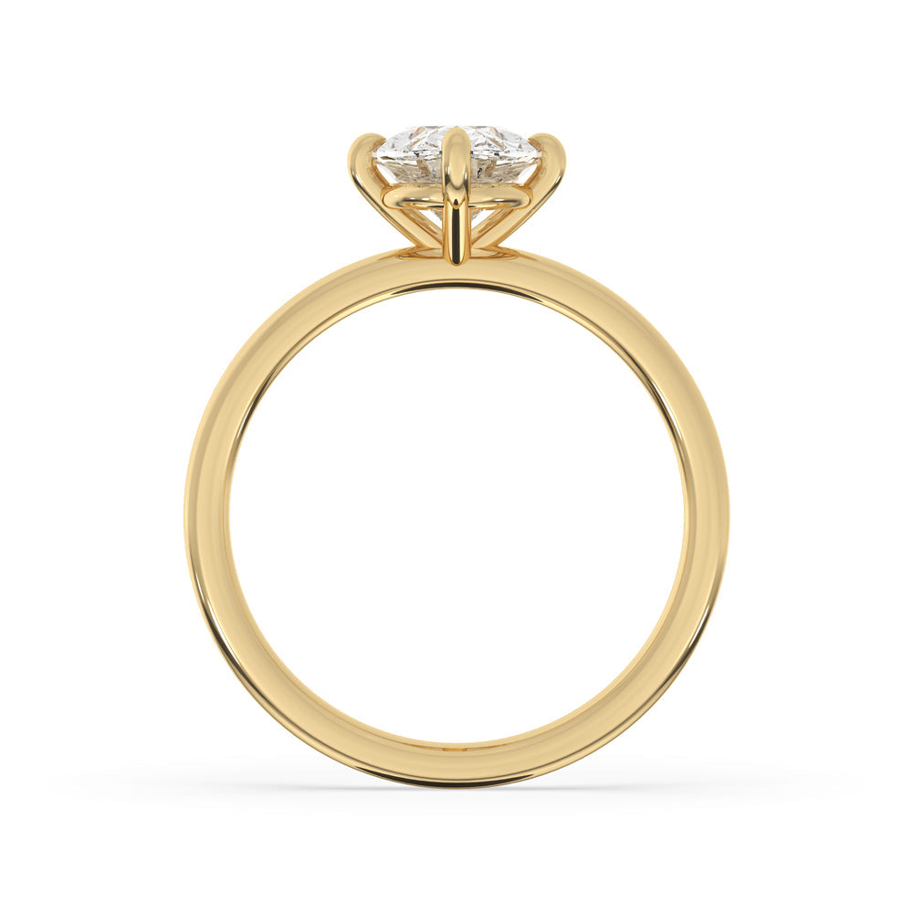 2 Carat Oval Diamond Ring in Classic Claw Prong
