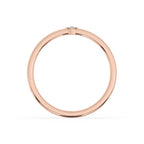 Dainty Engagement Ring Lab Grown Diamond in Rose Gold