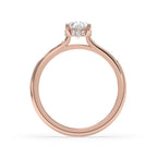 Oval Shaped Engagement Ring with Elegant Pave Style