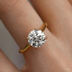 1.70 CT Round Moissanite Hidden Halo Engagement Ring