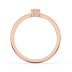 Two Stone Engagement Ring Rose Gold with Double Sparkle