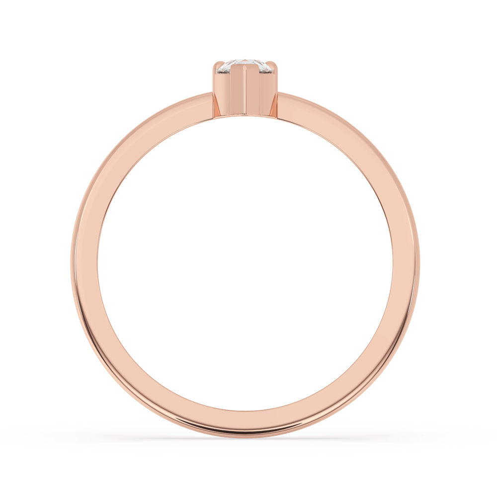 Two Stone Engagement Ring Rose Gold with Double Sparkle