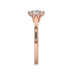 Round Cut Diamond Ring With 6 Prong Setting in Gold