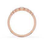 Round Diamond Wedding Band - Classic Half Eternity Style