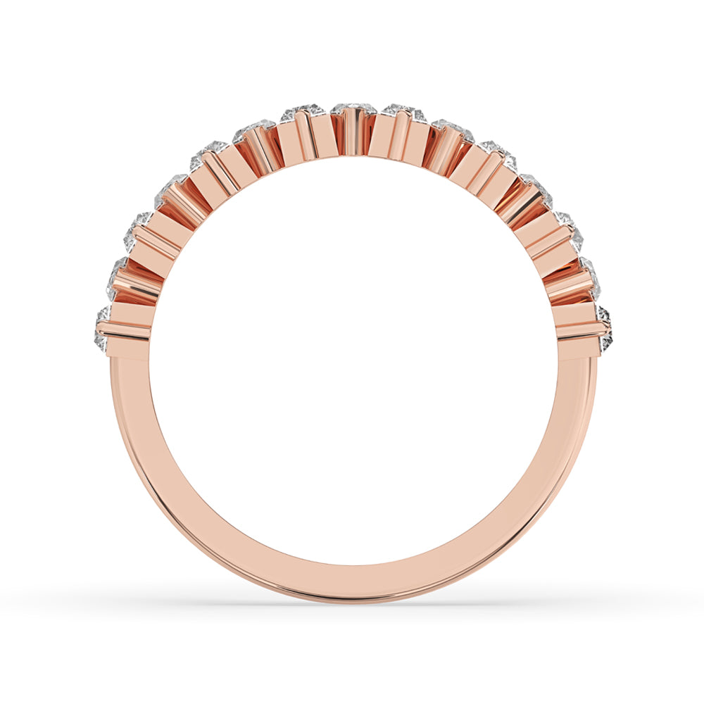 Half Eternity Band With  Marquise And Baguette Diamond Imagen secundaria del producto