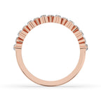Half Eternity Band With  Marquise And Baguette Diamond