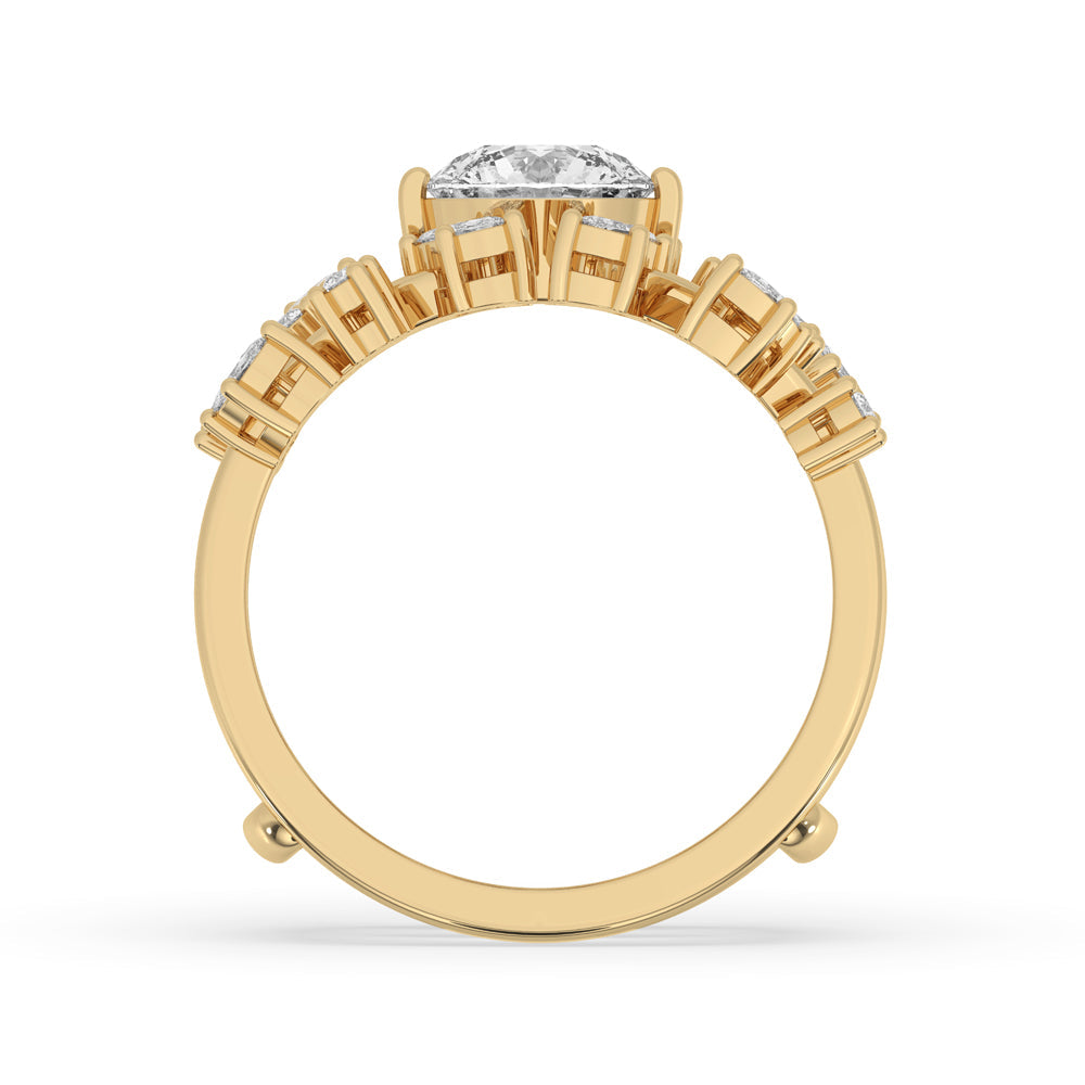 Nature Inspired Engagement Ring Wrap Wedding Band Secondary image