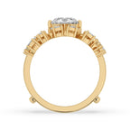 Nature Inspired Engagement Ring Wrap Wedding Band