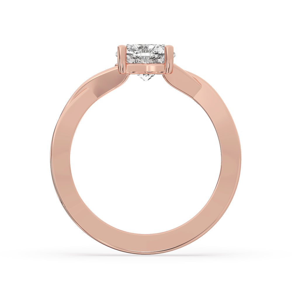 Heart Shape Ring Diamond With Classic Prong Setting