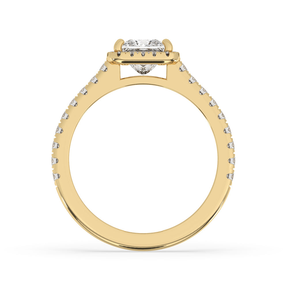 Princess Cut Diamond Engagement Ring in Classic Setting