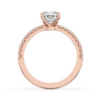 Cushion Cut Diamond Engagement Ring in 4 Prong Setting
