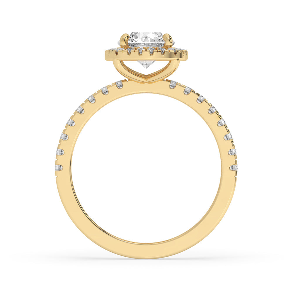 Engagement Ring Round Cut Halo